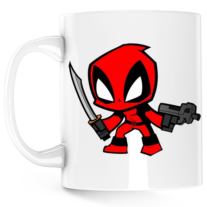 Casa si Gradina - Bucatarie si vesela - Cani si pahare - Cani si cesti - Cana Deadpool Baby Marvel Ninja, alba, 330 ml - Infinity.ro