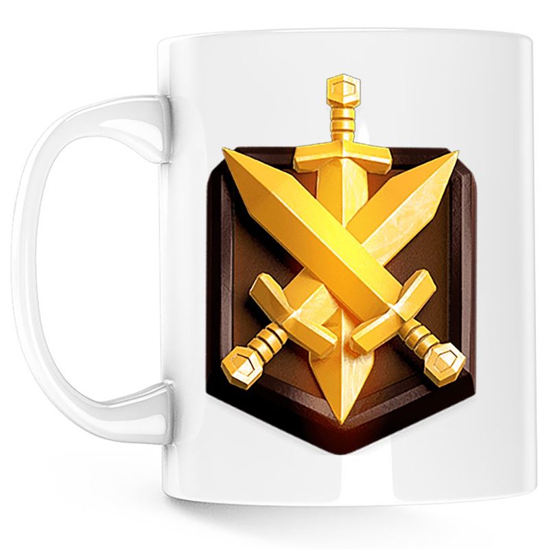 Casa si Gradina - Bucatarie si vesela - Cani si pahare - Cani si cesti - Cana Arena Swords Clash of Clans Royale, alba, 330 ml - Infinity.ro