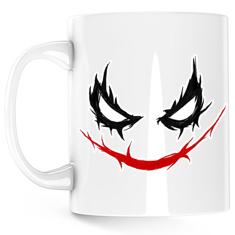 Casa si Gradina - Bucatarie si vesela - Cani si pahare - Cani si cesti - Cana Joker Smiley Fortnite Epic Skin Game, alba, 330 ml - Infinity.ro