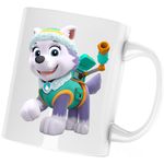 Casa si Gradina - Bucatarie si vesela - Cani si pahare - Cani si cesti - Cana Paw Patrol Husky Siberian Catelus Brawl Stars, alba, 330 ml - Infinity.ro