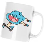 Casa si Gradina - Bucatarie si vesela - Cani si pahare - Cani si cesti - Cana Gumball World Running Cartoon Minecraft, alba, 330 ml - Infinity.ro