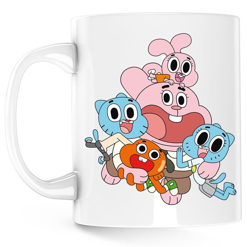 Casa si Gradina - Bucatarie si vesela - Cani si pahare - Cani si cesti - Cana The Amazing World of Gumball All Family Familie, alba, 330 ml - Infinity.ro
