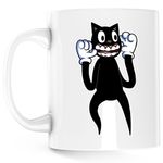 Casa si Gradina - Bucatarie si vesela - Cani si pahare - Cani si cesti - Cana Cartoon Cat Scary Minecraft, alba, 330 ml - Infinity.ro