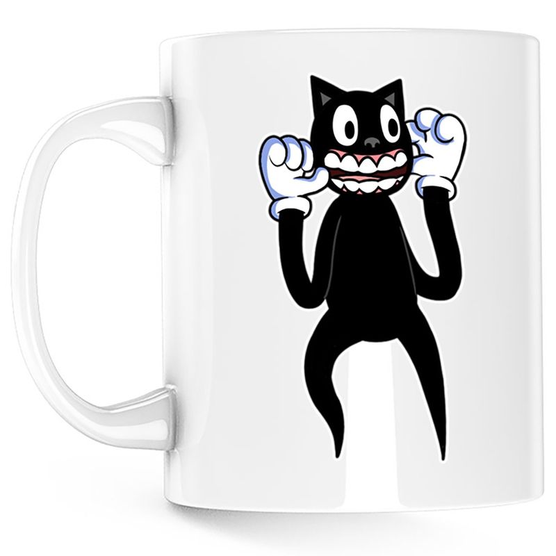 Casa si Gradina - Bucatarie si vesela - Cani si pahare - Cani si cesti - Cana Cartoon Cat Scary Minecraft, alba, 330 ml - Infinity.ro