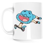 Casa si Gradina - Bucatarie si vesela - Cani si pahare - Cani si cesti - Cana Gumball World Running Cartoon Minecraft, alba, 330 ml - Infinity.ro