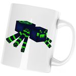 Casa si Gradina - Bucatarie si vesela - Cani si pahare - Cani si cesti - Cana Minecraft Green Spider, alba, 330 ml - Infinity.ro