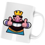 Casa si Gradina - Bucatarie si vesela - Cani si pahare - Cani si cesti - Cana Happy King Clash Royale Clans, alba, 330 ml - Infinity.ro