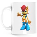 Casa si Gradina - Bucatarie si vesela - Cani si pahare - Cani si cesti - Cana Sonic Princess Sally Acorn Joc Video, alba, 330 ml - Infinity.ro