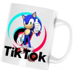 Casa si Gradina - Bucatarie si vesela - Cani si pahare - Cani si cesti - Cana Sonic the Hedgehog Tiktok Tik Tok Creator Play, alba, 330 ml - Infinity.ro