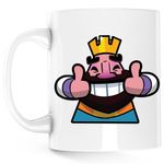 Casa si Gradina - Bucatarie si vesela - Cani si pahare - Cani si cesti - Cana Happy King Clash Royale Clans, alba, 330 ml - Infinity.ro