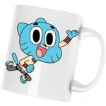 Casa si Gradina - Bucatarie si vesela - Cani si pahare - Cani si cesti - Cana Lumea lui Gumball Pisic Karate Motanel, alba, 330 ml - Infinity.ro