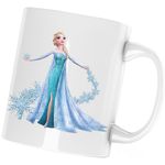 Casa si Gradina - Bucatarie si vesela - Cani si pahare - Cani si cesti - Cana Frozen Elsa Kristoff Regina de Gheata, alba, 330 ml - Infinity.ro