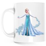 Casa si Gradina - Bucatarie si vesela - Cani si pahare - Cani si cesti - Cana Frozen Elsa Kristoff Regina de Gheata, alba, 330 ml - Infinity.ro
