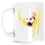Casa si Gradina - Bucatarie si vesela - Cani si pahare - Cani si cesti - Cana Sailor Moon Usagi Tsukino Vise Implinite, alba, 330 ml - Infinity.ro
