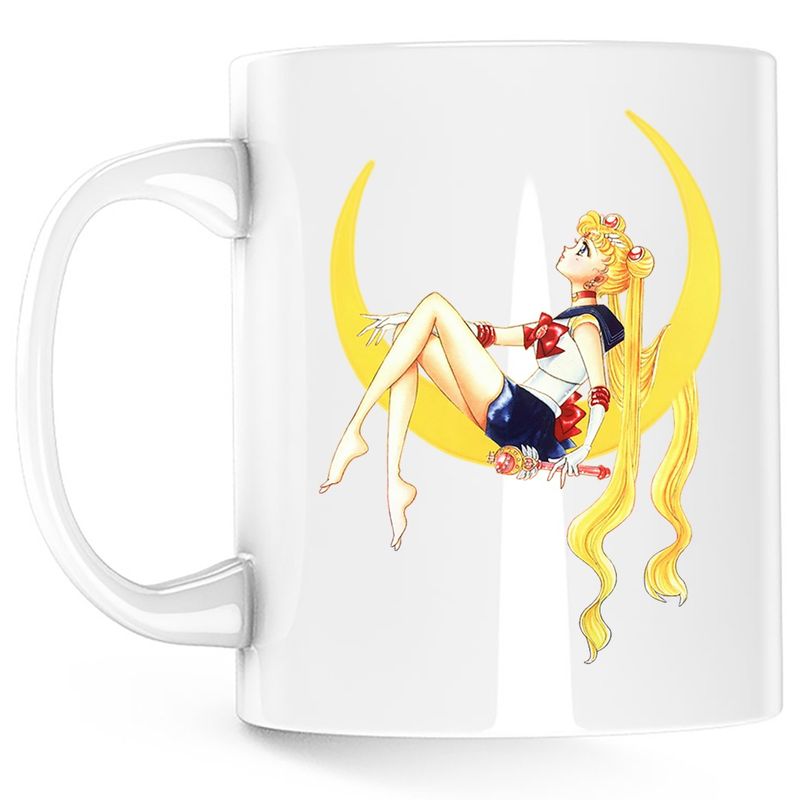 Casa si Gradina - Bucatarie si vesela - Cani si pahare - Cani si cesti - Cana Sailor Moon Usagi Tsukino Vise Implinite, alba, 330 ml - Infinity.ro
