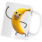 Casa si Gradina - Bucatarie si vesela - Cani si pahare - Cani si cesti - Cana Lumea lui Gumball Banana Desene Cartoon, alba, 330 ml - Infinity.ro