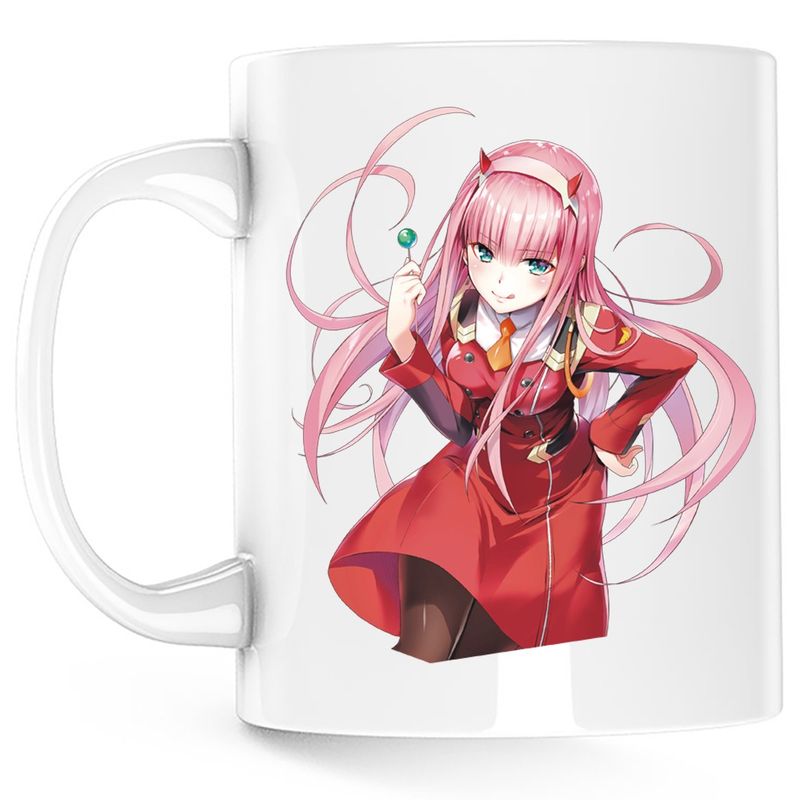 Casa si Gradina - Bucatarie si vesela - Cani si pahare - Cani si cesti - Cana Darling in the FranXX Zero Two DarlinFra, alba, 330 ml - Infinity.ro