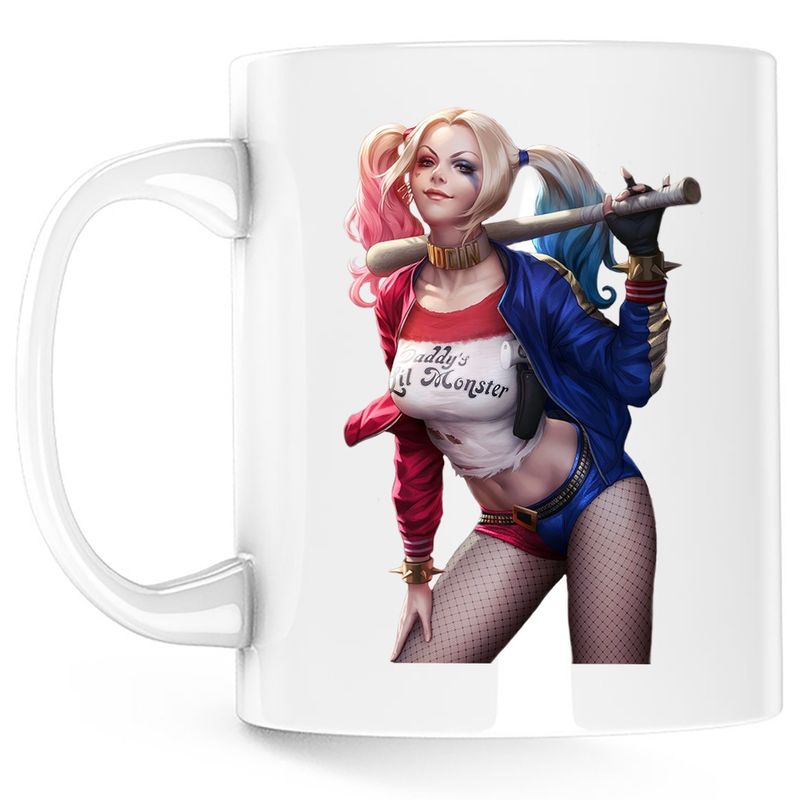 Casa si Gradina - Bucatarie si vesela - Cani si pahare - Cani si cesti - Cana Joker Harley Quinn Vaduva Neagra, alba, 330 ml - Infinity.ro