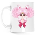 Casa si Gradina - Bucatarie si vesela - Cani si pahare - Cani si cesti - Cana Sailor Moon Pink Girl Chibiusa Valentines Day, alba, 330 ml - Infinity.ro