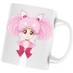 Casa si Gradina - Bucatarie si vesela - Cani si pahare - Cani si cesti - Cana Sailor Moon Pink Girl Chibiusa Valentines Day, alba, 330 ml - Infinity.ro