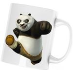 Casa si Gradina - Bucatarie si vesela - Cani si pahare - Cani si cesti - Cana Kung Fu Panda Bruce Lee Arte Martiale, alba, 330 ml - Infinity.ro