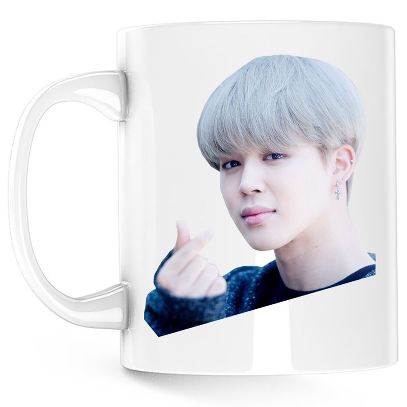 Casa si Gradina - Bucatarie si vesela - Cani si pahare - Cani si cesti - Cana BTS Jimin Singer Kpop, alba, 330 ml - Infinity.ro