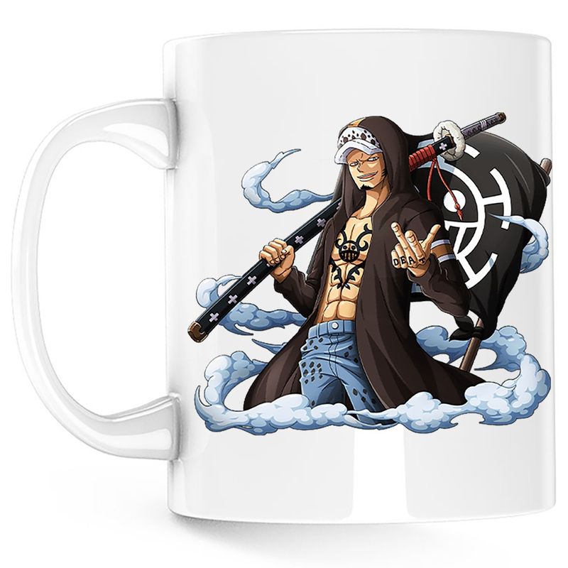 Casa si Gradina - Bucatarie si vesela - Cani si pahare - Cani si cesti - Cana One Piece Trafalgar Surgeon of Death Anime, alba, 330 ml - Infinity.ro