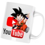 Casa si Gradina - Bucatarie si vesela - Cani si pahare - Cani si cesti - Cana Son Goku Youtube Anime Manga Youtuber Dragon Ball Z, alba, 330 ml - Infinity.ro
