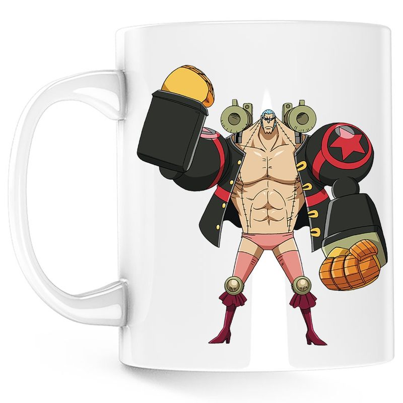 Casa si Gradina - Bucatarie si vesela - Cani si pahare - Cani si cesti - Cana One Piece Franky Iron Man Dulgher Anime, alba, 330 ml - Infinity.ro