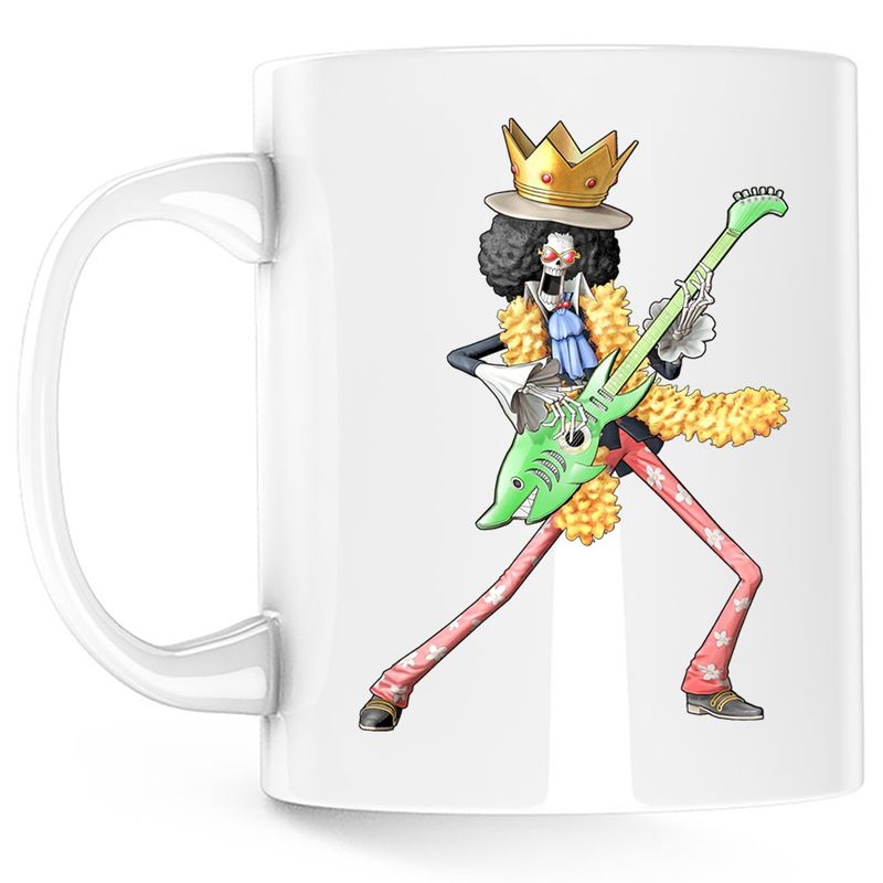 Casa si Gradina - Bucatarie si vesela - Cani si pahare - Cani si cesti - Cana One Piece Brook Dead Bones Schelet, alba, 330 ml - Infinity.ro