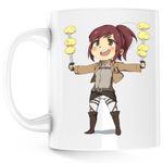 Casa si Gradina - Bucatarie si vesela - Cani si pahare - Cani si cesti - Cana Mikasa Ackerman Attack Titan Manga Anime, alba, 330 ml - Infinity.ro
