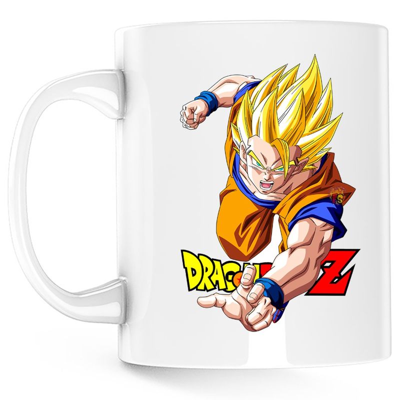 Casa si Gradina - Bucatarie si vesela - Cani si pahare - Cani si cesti - Cana Dragon Ball Z Goku Youtube Badass, alba, 330 ml - Infinity.ro