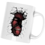 Casa si Gradina - Bucatarie si vesela - Cani si pahare - Cani si cesti - Cana Attack on Titan Wall Anime Manga, alba, 330 ml - Infinity.ro