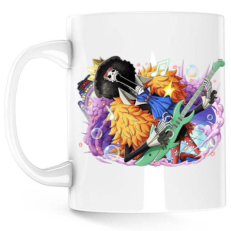 Casa si Gradina - Bucatarie si vesela - Cani si pahare - Cani si cesti - Cana One Piece Brook Soul King Anime Manga, alba, 330 ml - Infinity.ro