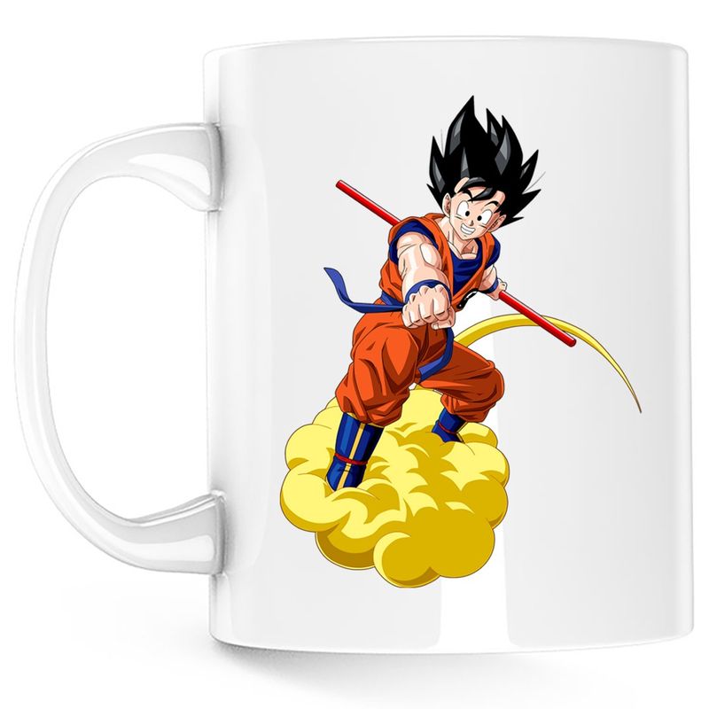 Casa si Gradina - Bucatarie si vesela - Cani si pahare - Cani si cesti - Cana Dragon Ball Z Goku Uraganu Avatar, alba, 330 ml - Infinity.ro