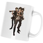 Casa si Gradina - Bucatarie si vesela - Cani si pahare - Cani si cesti - Cana Attack on Titan Eren Mikasa Levi Anime Manga, alba, 330 ml - Infinity.ro