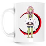 Casa si Gradina - Bucatarie si vesela - Cani si pahare - Cani si cesti - Cana Demon Slayer Mitsuri Kanroji Arte Martiale, alba, 330 ml - Infinity.ro