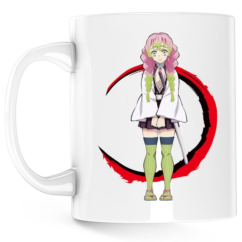 Casa si Gradina - Bucatarie si vesela - Cani si pahare - Cani si cesti - Cana Demon Slayer Mitsuri Kanroji Arte Martiale, alba, 330 ml - Infinity.ro