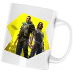 Casa si Gradina - Bucatarie si vesela - Cani si pahare - Cani si cesti - Cana Cyberpunk 2077 Night City California, alba, 330 ml - Infinity.ro