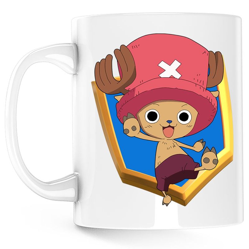 Casa si Gradina - Bucatarie si vesela - Cani si pahare - Cani si cesti - Cana One Piece Toni Chopper Clash Royale Scut, alba, 330 ml - Infinity.ro