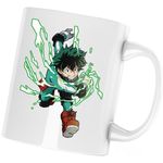 Casa si Gradina - Bucatarie si vesela - Cani si pahare - Cani si cesti - Cana Hero Academia Deku Cartoon Manga Anime, alba, 330 ml - Infinity.ro