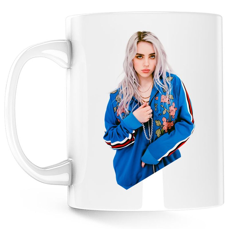 Casa si Gradina - Bucatarie si vesela - Cani si pahare - Cani si cesti - Cana Billie Eilish Singer Your Power, alba, 330 ml - Infinity.ro