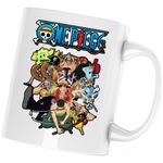 Casa si Gradina - Bucatarie si vesela - Cani si pahare - Cani si cesti - Cana One Piece Anime All Crew Gang Eiichiro Oda, alba, 330 ml - Infinity.ro