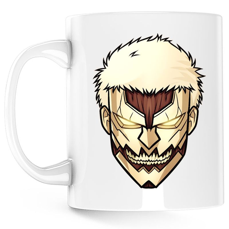 Casa si Gradina - Bucatarie si vesela - Cani si pahare - Cani si cesti - Cana Attack on Titan AOT Anime Manga Fanart, alba, 330 ml - Infinity.ro