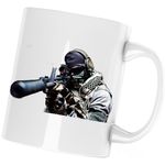 Casa si Gradina - Bucatarie si vesela - Cani si pahare - Cani si cesti - Cana Call of Duty Sniper War Army, alba, 330 ml - Infinity.ro