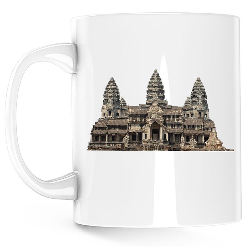 Casa si Gradina - Bucatarie si vesela - Cani si pahare - Cani si cesti - Cana Age of Empires Templu Indonezia Thailanda Asia, alba, 330 ml - Infinity.ro