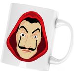 Casa si Gradina - Bucatarie si vesela - Cani si pahare - Cani si cesti - Cana Casa de Papel VIP Anonymous Mafia, alba, 330 ml - Infinity.ro