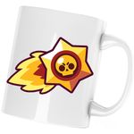 Casa si Gradina - Bucatarie si vesela - Cani si pahare - Cani si cesti - Cana Brawl Stars Play Logo, alba, 330 ml - Infinity.ro