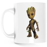 Casa si Gradina - Bucatarie si vesela - Cani si pahare - Cani si cesti - Cana Baby Groot Ziua Indragostitilor Iubit Iubita, alba, 330 ml - Infinity.ro
