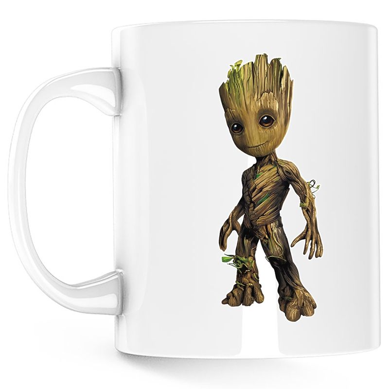 Casa si Gradina - Bucatarie si vesela - Cani si pahare - Cani si cesti - Cana Baby Groot Ziua Indragostitilor Iubit Iubita, alba, 330 ml - Infinity.ro
